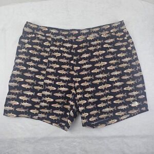 The North Face Mens Class V Pull On Short Aviator Navy Fly Reel Print Size XXL